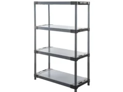 PROREGAL Kunststoffregal Big Grey Bear Low HxBxT 138 x 90 x 46 cm Fachlast 160 kg Grau