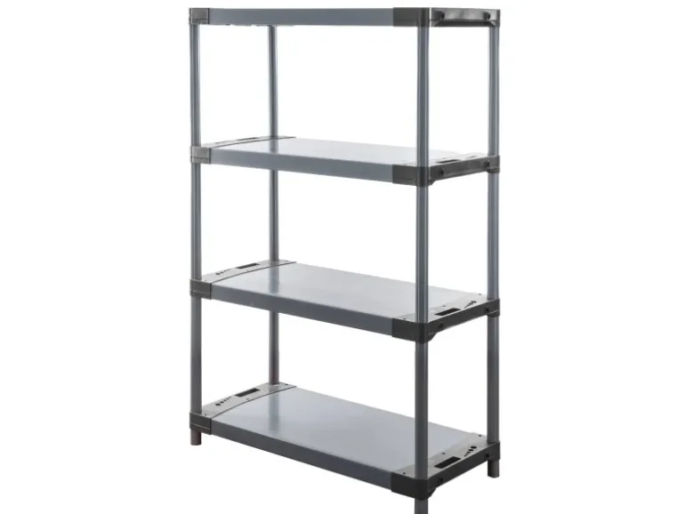 PROREGAL Kunststoffregal Big Grey Bear Low HxBxT 138 x 90 x 46 cm Fachlast 160 kg Grau