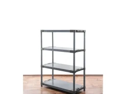 PROREGAL Kunststoffregal Big Grey Bear Low HxBxT 138 x 90 x 46 cm Fachlast 160 kg Grau