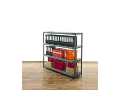 PROREGAL Kunststoffregal Big Grey Bear Low HxBxT 138 x 130 x 46 cm Fachlast 120 kg Grau