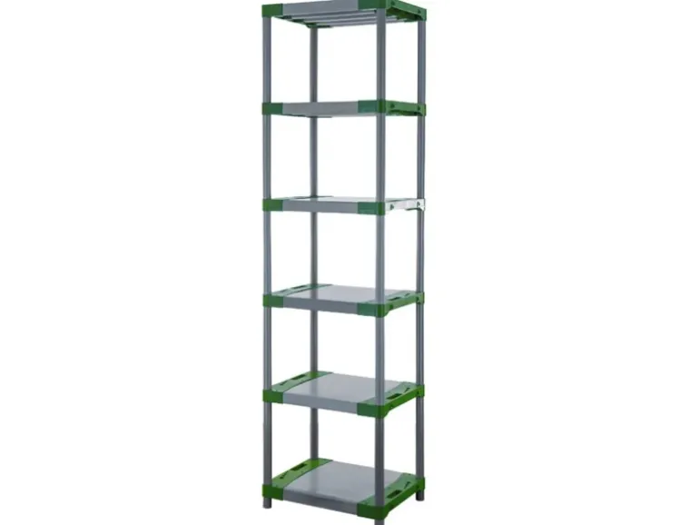 PROREGAL Kunststoffregal Big Grey Bear Extra-Tall HxBxT 220 x 60 x 46 cm Fachlast 160 kg Grau/Grün