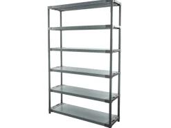 PROREGAL Kunststoffregal Grey Bear Extra-Tall HxBxT 220 x 140 x 46 cm Fachlast 70 kg Grau
