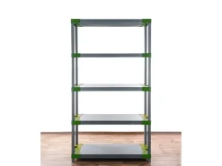 PROREGAL Kunststoffregal Big Grey Bear Tall HxBxT 180 x 80 x 46 cm Fachlast 160 kg Grau/Grün