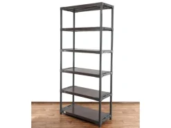 PROREGAL Kunststoffregal Big Grey Bear Extra-Tall HxBxT 220 x 90 x 46 cm Fachlast 160 kg Grau