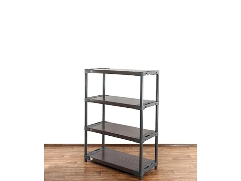 PROREGAL Kunststoffregal Big Grey Bear Low HxBxT 138 x 110 x 46 cm Fachlast 160 kg Grau