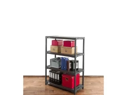 PROREGAL Kunststoffregal Big Grey Bear Low HxBxT 138 x 110 x 46 cm Fachlast 160 kg Grau