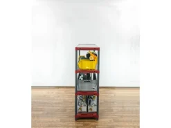 PROREGAL Kunststoffregal Big Grey Bear Low HxBxT 138 x 140 x 46 cm Fachlast 120 kg Grau/Rot