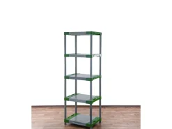 PROREGAL Kunststoffregal Big Grey Bear Tall HxBxT 180 x 70 x 46 cm Fachlast 160 kg Grau/Grün
