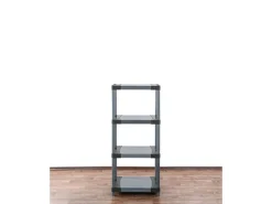 PROREGAL Kunststoffregal Grey Bear Low HxBxT 138 x 60 x 46 cm Fachlast 120 kg Grau