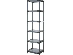PROREGAL Kunststoffregal Big Grey Bear Extra-Tall HxBxT 220 x 60 x 46 cm Fachlast 160 kg Grau