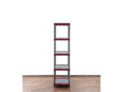 PROREGAL Kunststoffregal Big Grey Bear Tall HxBxT 180 x 70 x 46 cm Fachlast 160 kg Grau/Rot