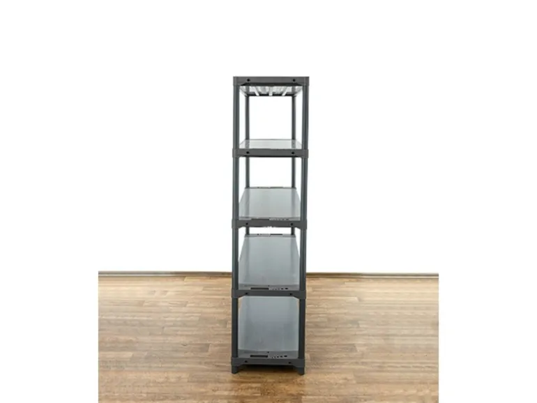PROREGAL Kunststoffregal Grey Bear Tall HxBxT 180 x 130 x 46 cm Fachlast 70 kg Grau