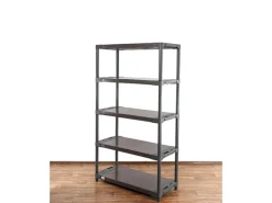 PROREGAL Kunststoffregal Grey Bear Tall HxBxT 180 x 120 x 46 cm Fachlast 120 kg Grau