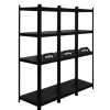 PROREGAL Mega Deal 3 x All Black Series Schwerlastregal Ragnar HxBxT 150 x 45 x 45 cm Fachlast 100 kg Matt Schwarz Kellerregal Steckregal Garagenregal