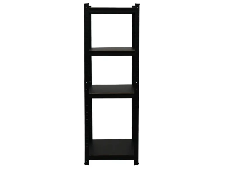 PROREGAL Mega Deal 4 x All Black Series Schwerlastregal Ragnar HxBxT 150 x 45 x 45 cm Fachlast 100 kg Matt Schwarz Kellerregal Steckregal Garagenregal