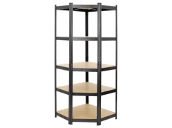 PROREGAL Mega Deal 1 x Eckregal & 2x Schwerlastregal Ragnar HxBxT 180 x 190 x 40 cm Fachlast 175 kg Schwarz Kellerregal Steckregal Garagenregal