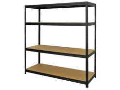 PROREGAL Mega Deal 3er-Set Schwerlastregal Giant Elephant 160x150x60cm mit 4 Ebenen Fachlast 200kg Schwarz