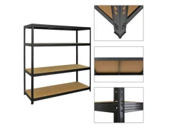 PROREGAL Mega Deal 3er-Set Schwerlastregal Giant Elephant 160x150x60cm mit 4 Ebenen Fachlast 200kg Schwarz