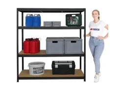 PROREGAL Mega Deal 3er-Set Schwerlastregal Giant Elephant 160x150x60cm mit 4 Ebenen Fachlast 200kg Schwarz