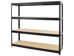PROREGAL Mega Deal 3er-Sparset Profi-Schwerlastregal DINO HxBxT 180x180x60cm Fachlast 500kg Schwarz