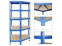 PROREGAL Mega Deal Tiger 1x Eckregal & 2x Schwerlastregal 180x 90x 45 cm Fachlast 175 & 265 kg Blau