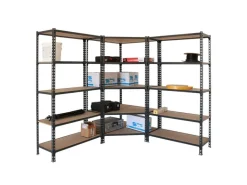 PROREGAL Mega Deal 1x Eckregal & 2x Schwerlastregal Muli HxBxT 180 x 180 x 30 cm Fachlast 200 kg Anthrazit PROREGAL Mega Deal 1x Eckregal + 2x Schwerlastregal Muli HxBxT 180 x 180 x 30 cm Fachlast 200 kg Anthrazit