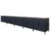 PROREGAL Mega Deal 5x Aktenschrank Lion Metall Mit Beinen Metallschrank Doppeltür 76x80x40Cm Kommode 2 Verstellbare Einlegeböden Vintagebraun/Schwarz