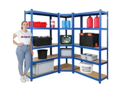 PROREGAL Mega Deal 1x Eckregal & 2x Schwerlastregal Ragnar Fachlast 175 kg Blau