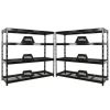 PROREGAL Mega Deal 2x Profi Schwerlastregal Rhino HxBxT 180x200x60cm 4 Gitterrost-Ebenen Fachlast 500kg Schwarz