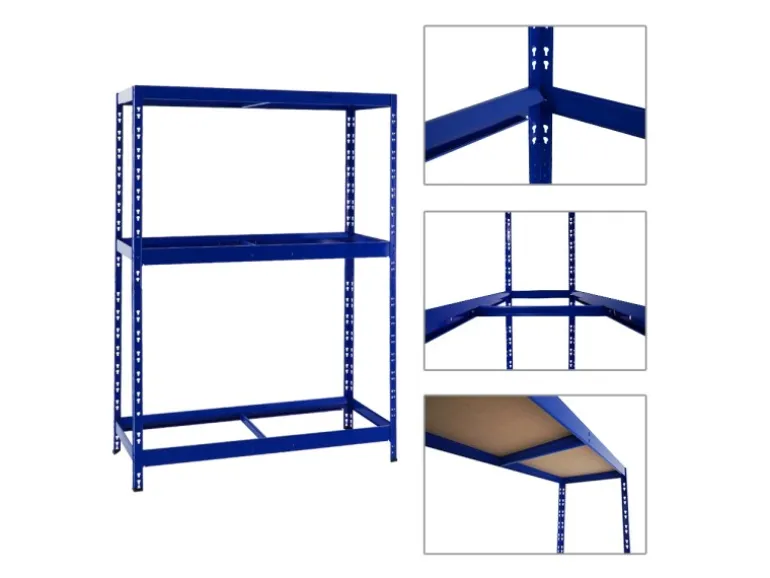 PROREGAL Mega Deal 2x Reifenregal Tiger mit Fachboden HxBxT 180 x 130 x 50 cm Bis Zu Insgesamt 24 Reifen Blau