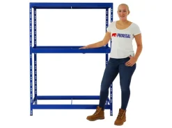 PROREGAL Mega Deal 3x Reifenregal Tiger mit Fachboden HxBxT 180 x 130 x 50 cm Bis Zu Insgesamt 36 Reifen Blau