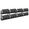 PROREGAL Mega Deal 4x Reifenregal Tiger HxBxT 100 x 110 x 35 cm bis zu 32 Reifen Schwarz
