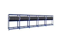 PROREGAL Mega Deal 5x Reifenregal Tiger mit Fachboden HxBxT 180 x 130 x 50 cm Bis Zu Insgesamt 60 Reifen Blau