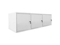PROREGAL Mega Deal 3x Schließfachwürfel Cubic XL HxBxT 45 x 45 x 45 cm Grau