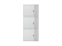 PROREGAL Mega Deal 3x Schließfachwürfel Cubic XL HxBxT 45 x 45 x 45 cm Grau