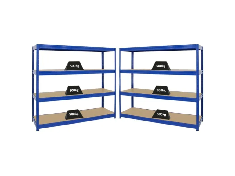 PROREGAL Mega Deal 2x Schwerlastregal Dino HxBxT 180 x 200 x 60 cm Fachlast 600 kg Blau