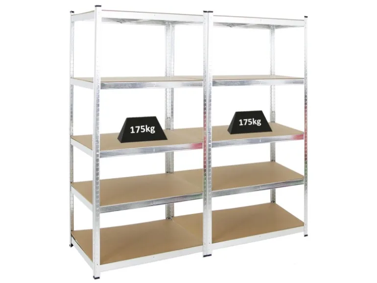 PROREGAL Mega Deal 2x Schwerlastregal Ragnar HxBxT 180 x 90 x 60 cm Fachlast 175 kg Verzinkt