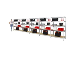 PROREGAL Mega Deal 5x Schwerlastregal Rivet HxBxT 180 x 120 x 45 cm Fachlast 250 kg Verzinkt