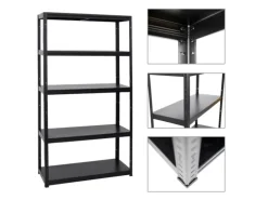 PROREGAL Mega Deal 4x Schwerlastregal Steel Eagle HxBxT 180 x 100 x 40 cm Fachlast 130 kg Schwarz