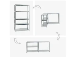 PROREGAL Mega Deal 3x Schwerlastregal Steel Eagle HxBxT 180 x 100 x 40 cm Fachlast 130 kg Verzinkt