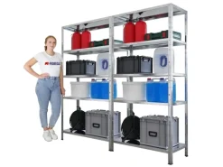 PROREGAL Mega Deal 2x Schwerlastregal Ares HxBxT 180x90x40cm Fachlast 125 kg Verzinkt