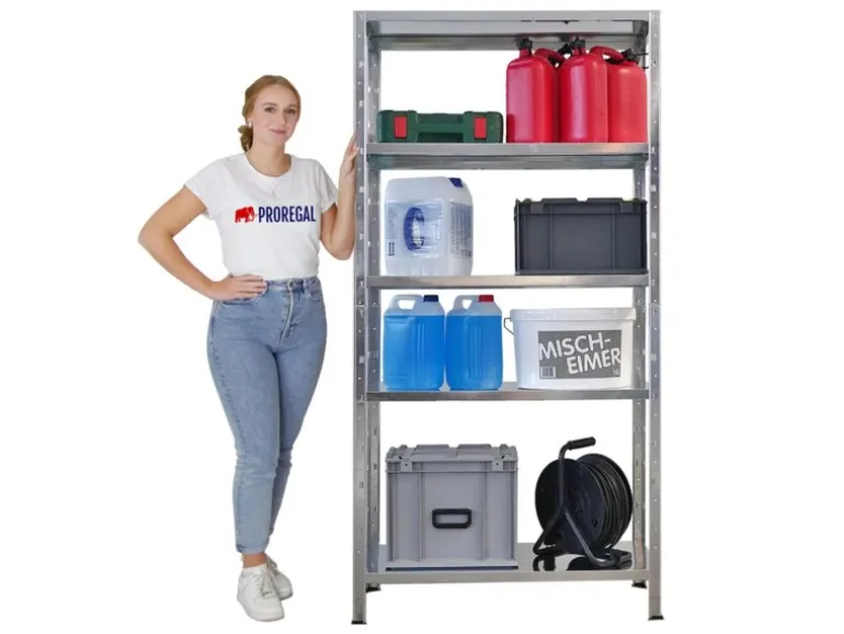 PROREGAL Mega Deal 2x Schwerlastregal Ares HxBxT 180x90x40cm Fachlast 125 kg Verzinkt