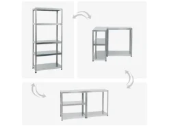 PROREGAL Mega Deal 2x Schwerlastregal Steel Eagle HxBxT 180 x 80 x 40 cm Fachlast 130 kg Verzinkt
