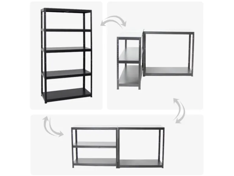 PROREGAL Mega Deal 3x Schwerlastregal Steel Eagle HxBxT 180 x 100 x 40 cm Fachlast 130 kg Schwarz