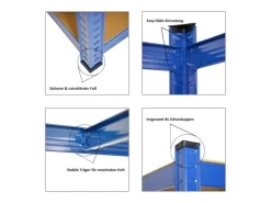 PROREGAL Mega Deal 2x Schwerlastregal Taurus HxBxT 180 x 120 x 60 cm Fachlast 175 kg Blau