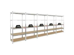 PROREGAL Mega Deal 5x Schwerlastregal Giant Ragnar HxBxT 200 x 100 x 50 cm Fachlast 175 kg Verzinkt