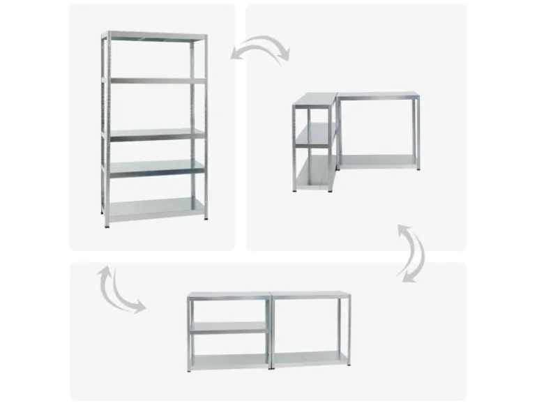 PROREGAL Mega Deal 2x Schwerlastregal Steel Eagle HxBxT 180 x 100 x 40 cm Fachlast 130 kg Verzinkt