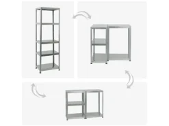 PROREGAL Mega Deal 2x Schwerlastregal Steel Eagle HxBxT 180 x 60 x 40 cm Fachlast 130 kg Verzinkt
