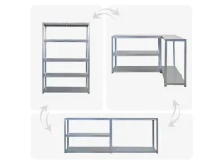 PROREGAL Mega Deal 5x Schwerlastregal Steel Eagle HxBxT 180x120x40 cm Fachlast 130kg Verzinkt