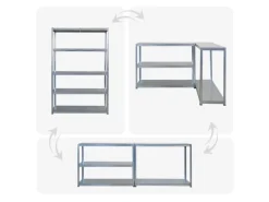 PROREGAL Mega Deal 2x Schwerlastregal Steel Eagle HxBxT 180x120x40 cm Fachlast 130kg Verzinkt